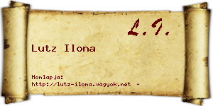 Lutz Ilona névjegykártya